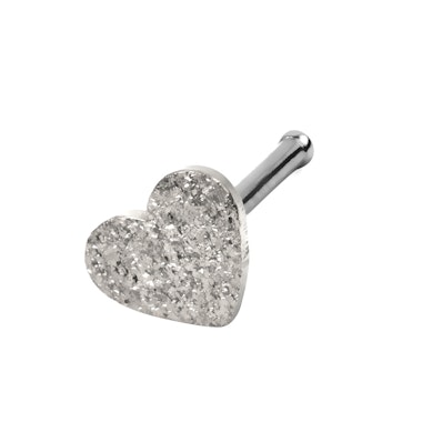 Stud para nariz com coração brilhante