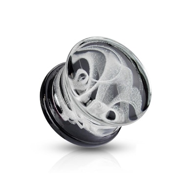 Plug de vidro com desenho de fumo