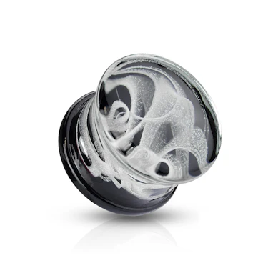 Plug de vidro com desenho de fumo