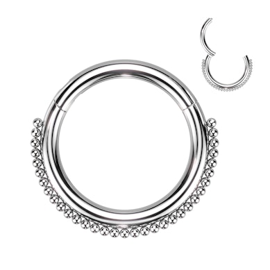 Argola articulada com contas