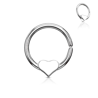 Argola com coração solto