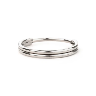 Argola articulada com efeito de argola dupla