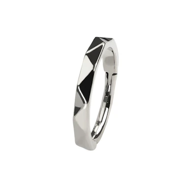 Argola em titânio para narina com padrão de diamante
