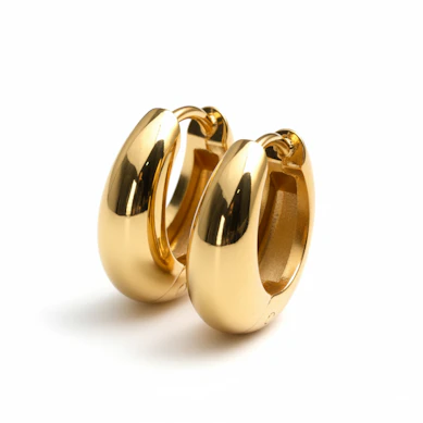 Par de argolas articuladas largas e espelhadas