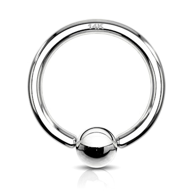 Argola CBR em ouro 14 quilates