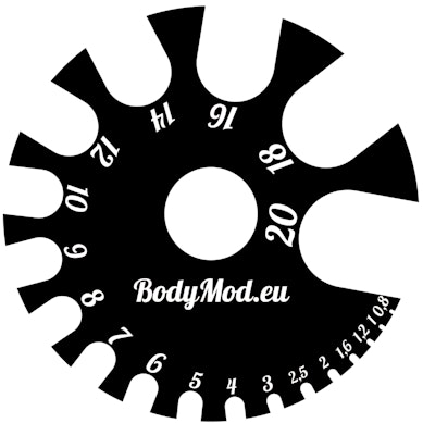 Ferramenta de medição para joias de piercing