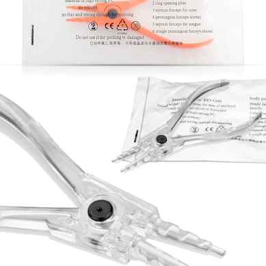 Alicate estéril para abrir argolas
