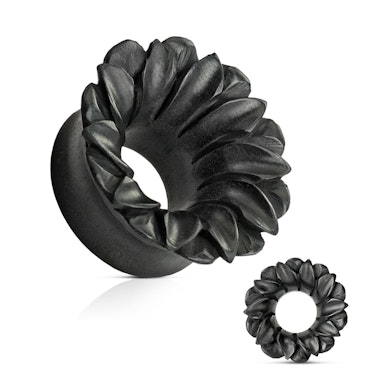 Túnel de flor preto de madeira orgânica