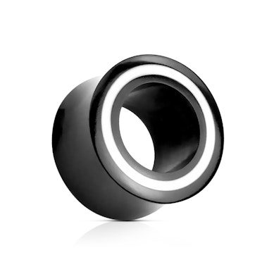 Túnel preto de chifre com aro branco
