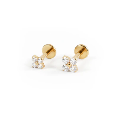 Pack dourado com flores miniatura
