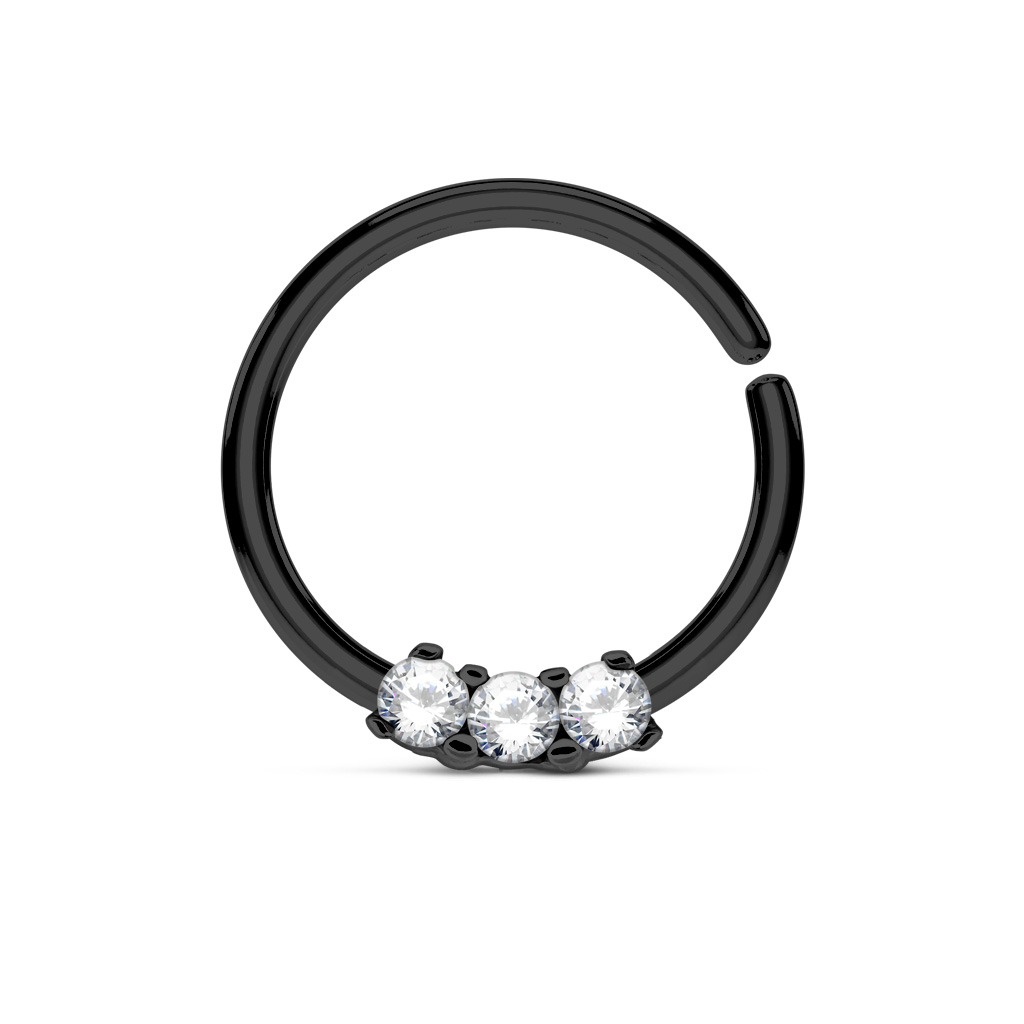 Septo pequeno piercing com pedrinhas