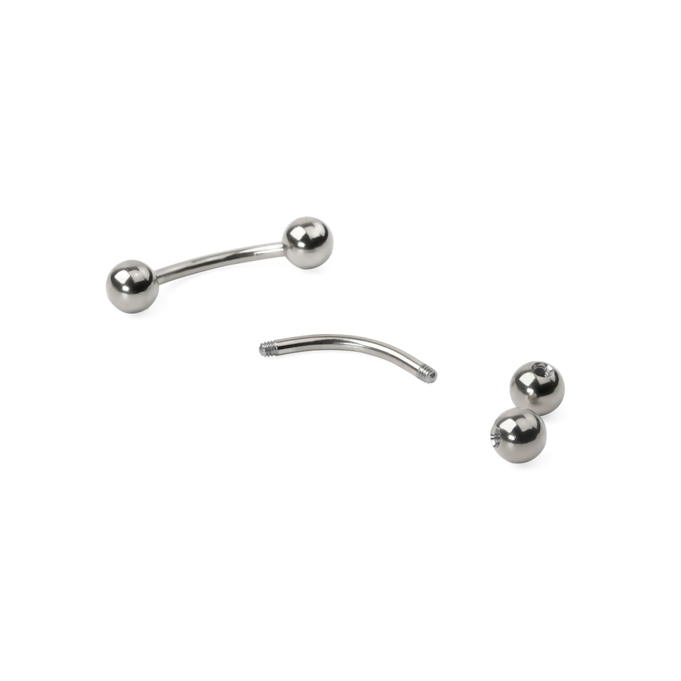 Barbell curvo em titânio
