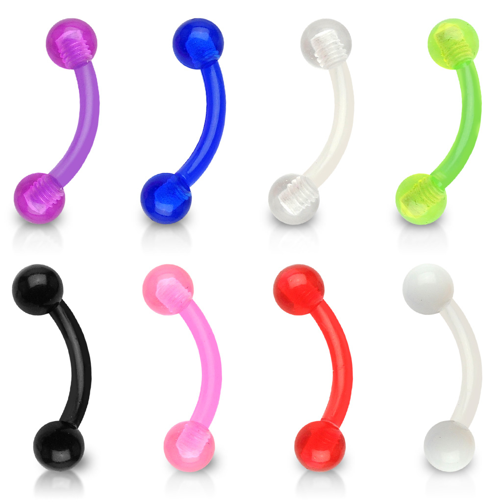 Barbell curvo em PTFE em várias cores