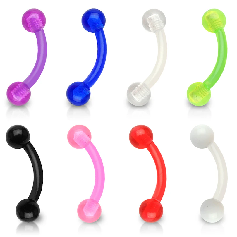 Barbell curvo em PTFE em várias cores