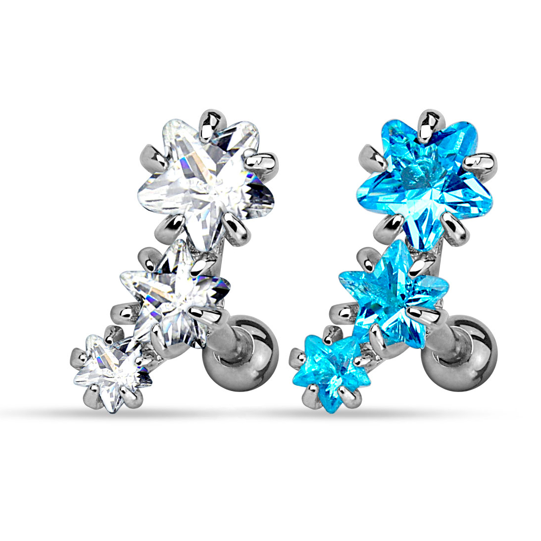 Barbell para o helix com três estrelas