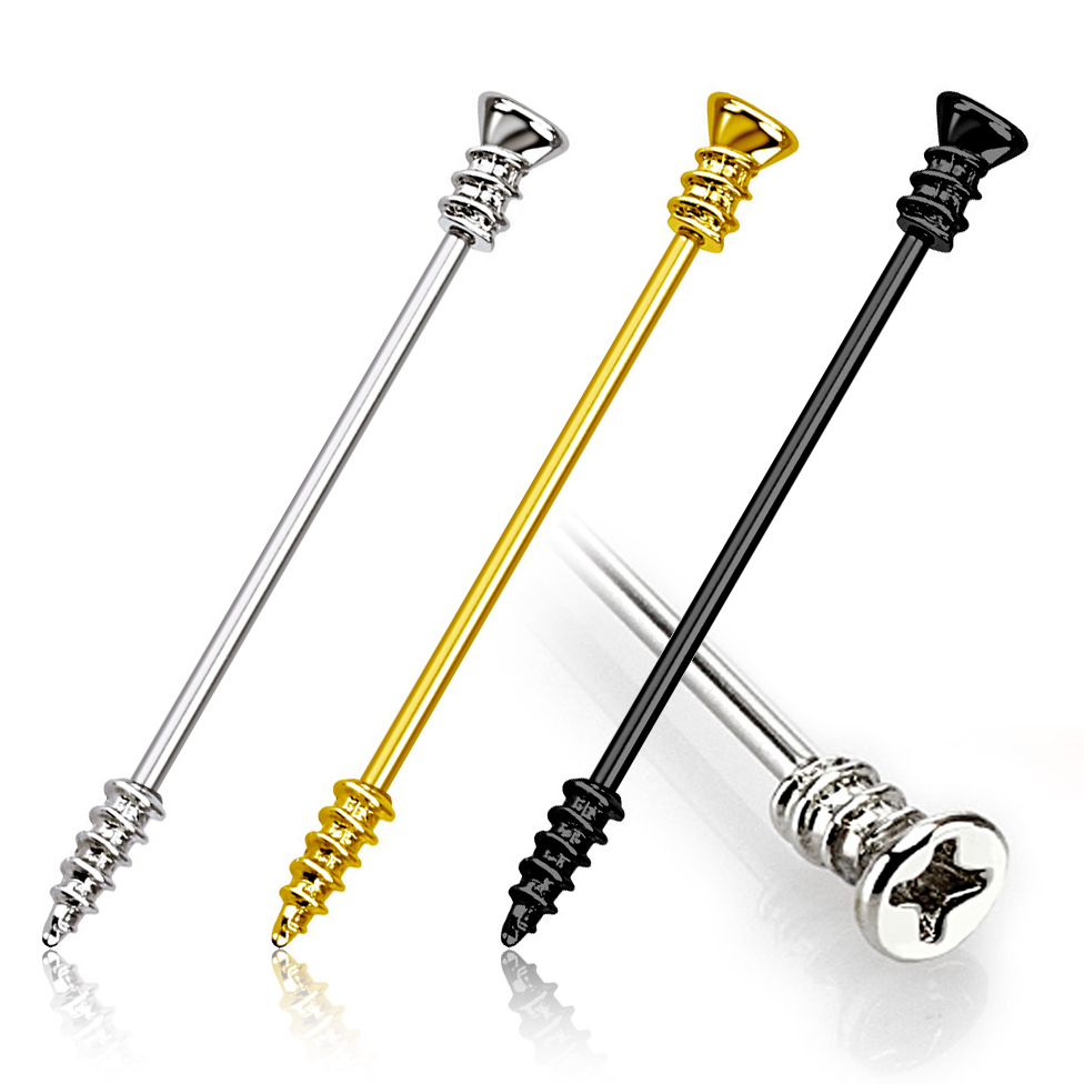 Industrial piercing em formato de parafuso