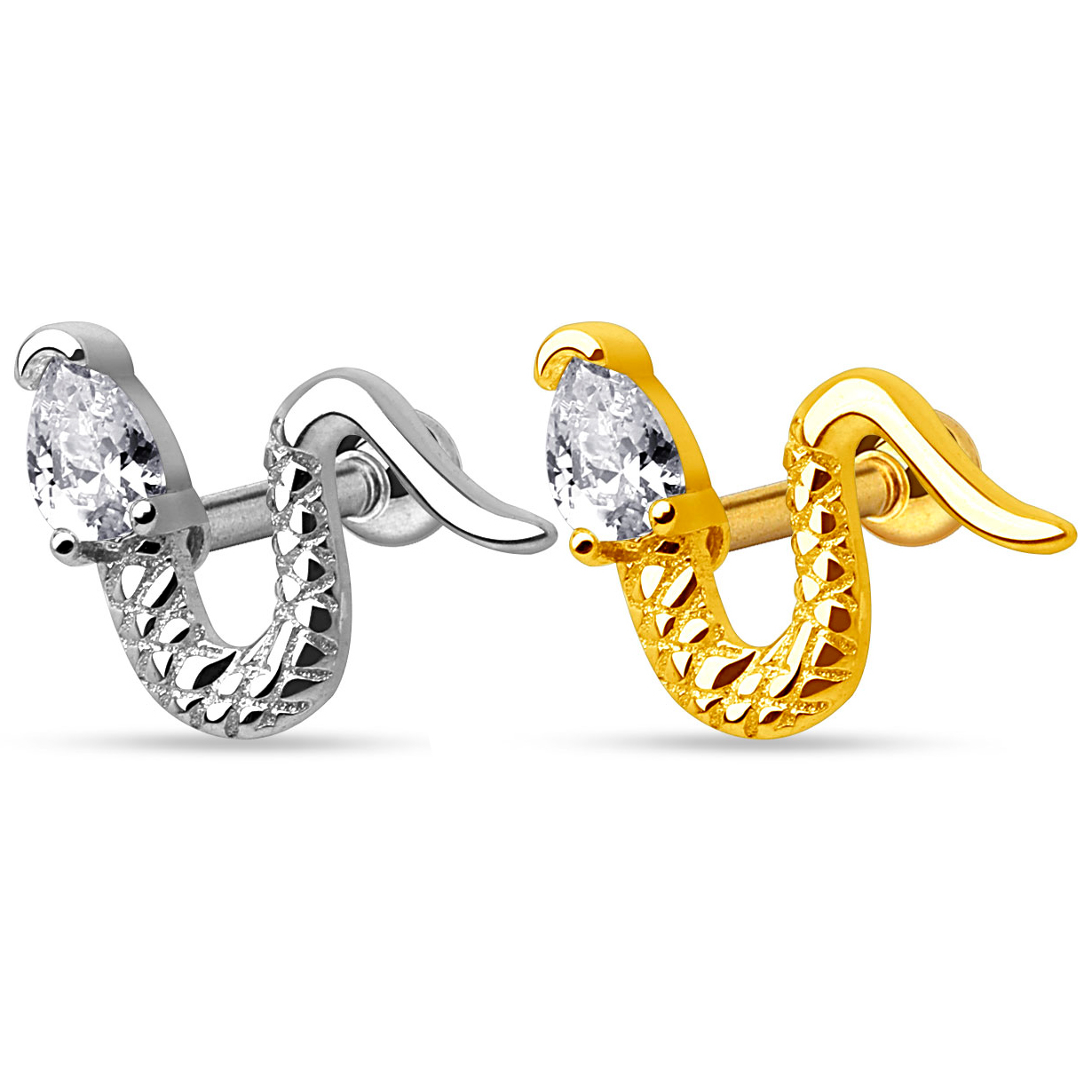 Stud para a orelha com serpente
