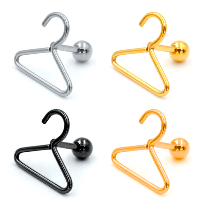 Piercing de orelha com cabide