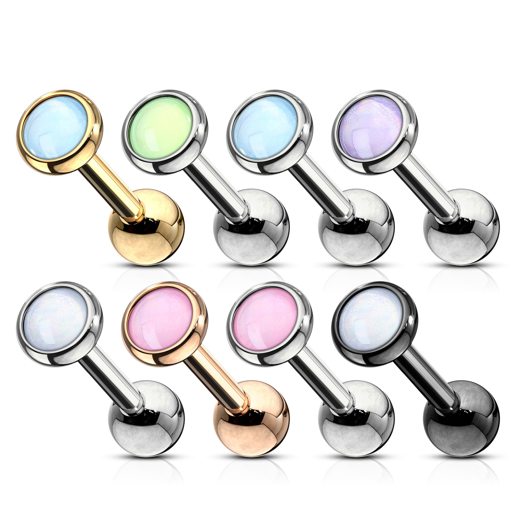 Joia para a orelha com conta refletora