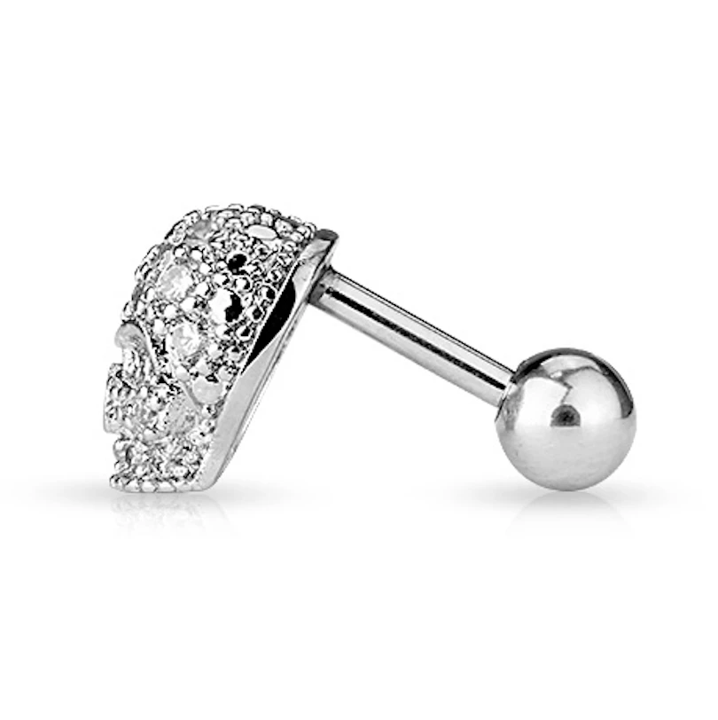Piercing para a orelha com caveira
