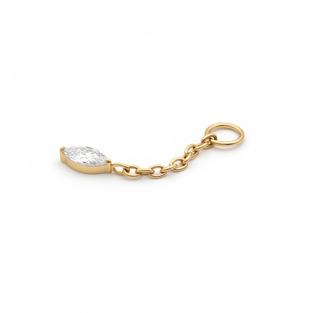 Pendente com pedra oval
