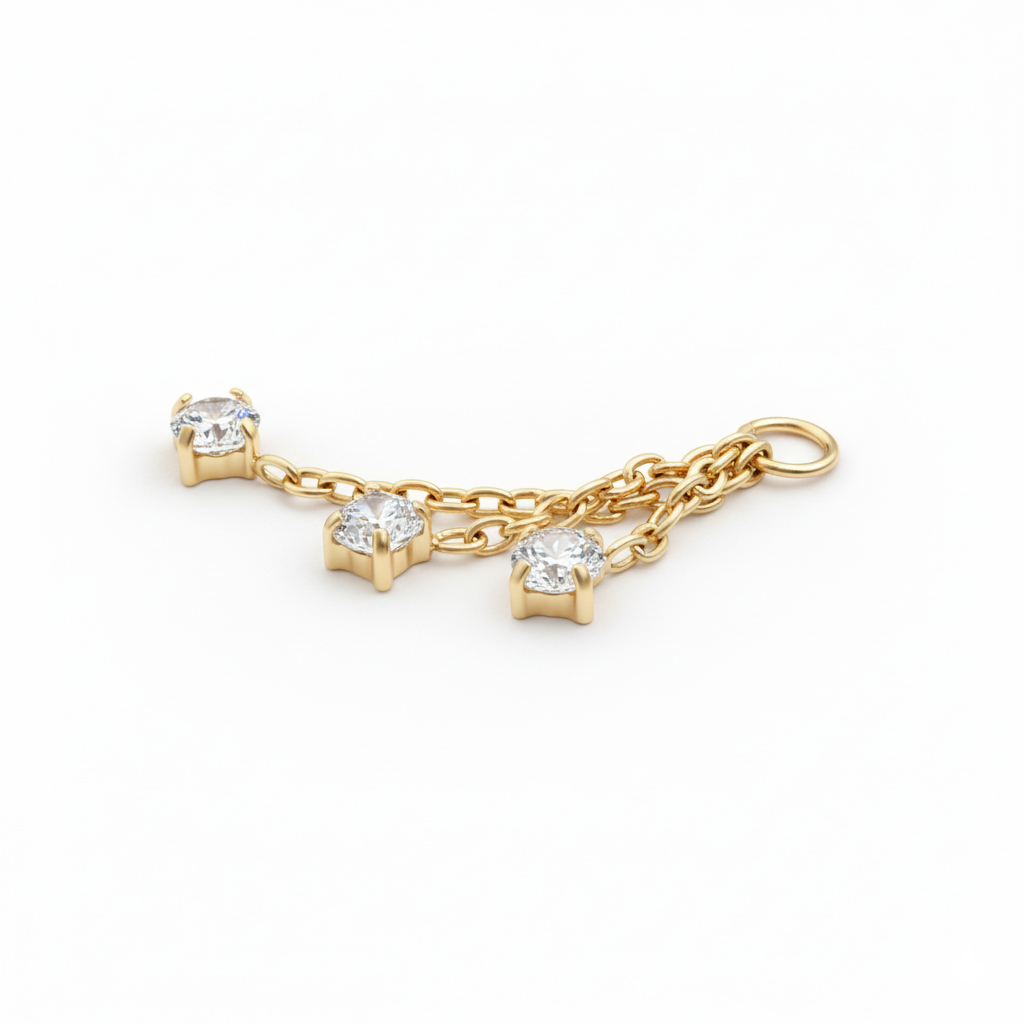 Pendente com três pedras