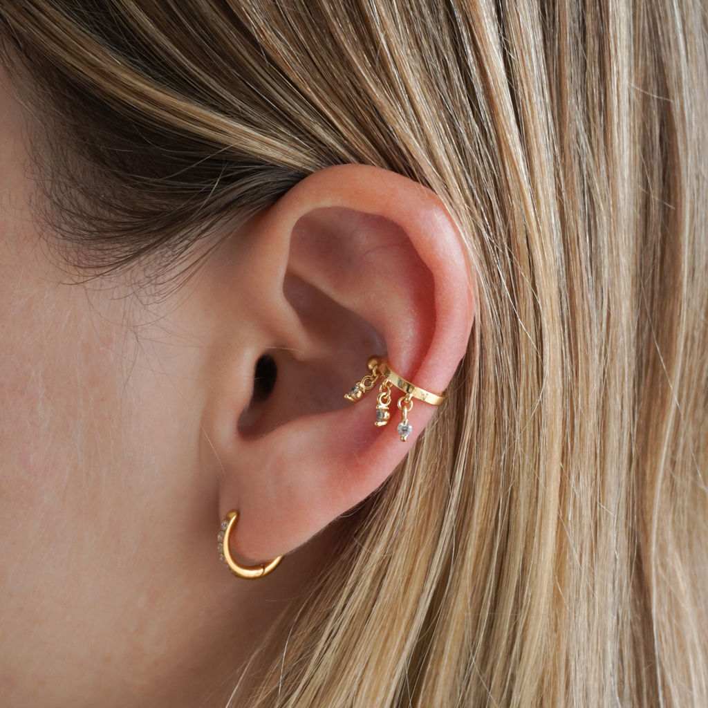 Earcuff com pendentes