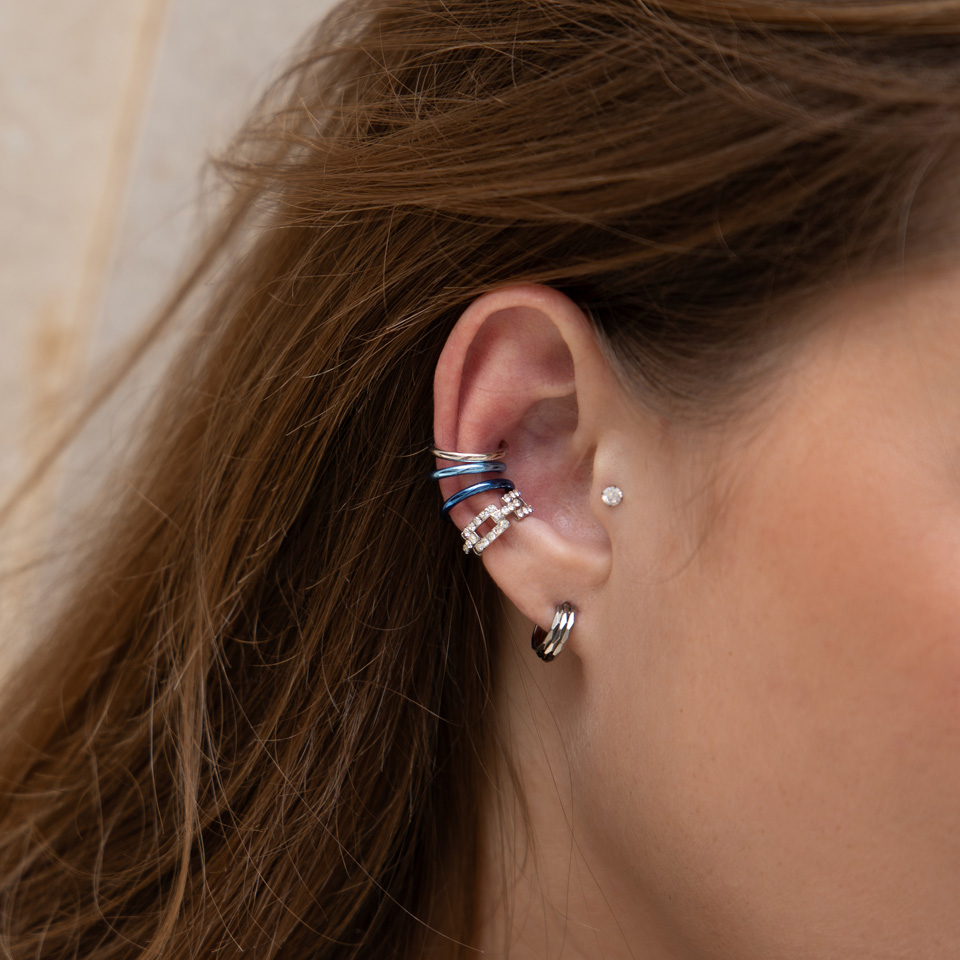 Argola conjunto de 8 argolas falsas