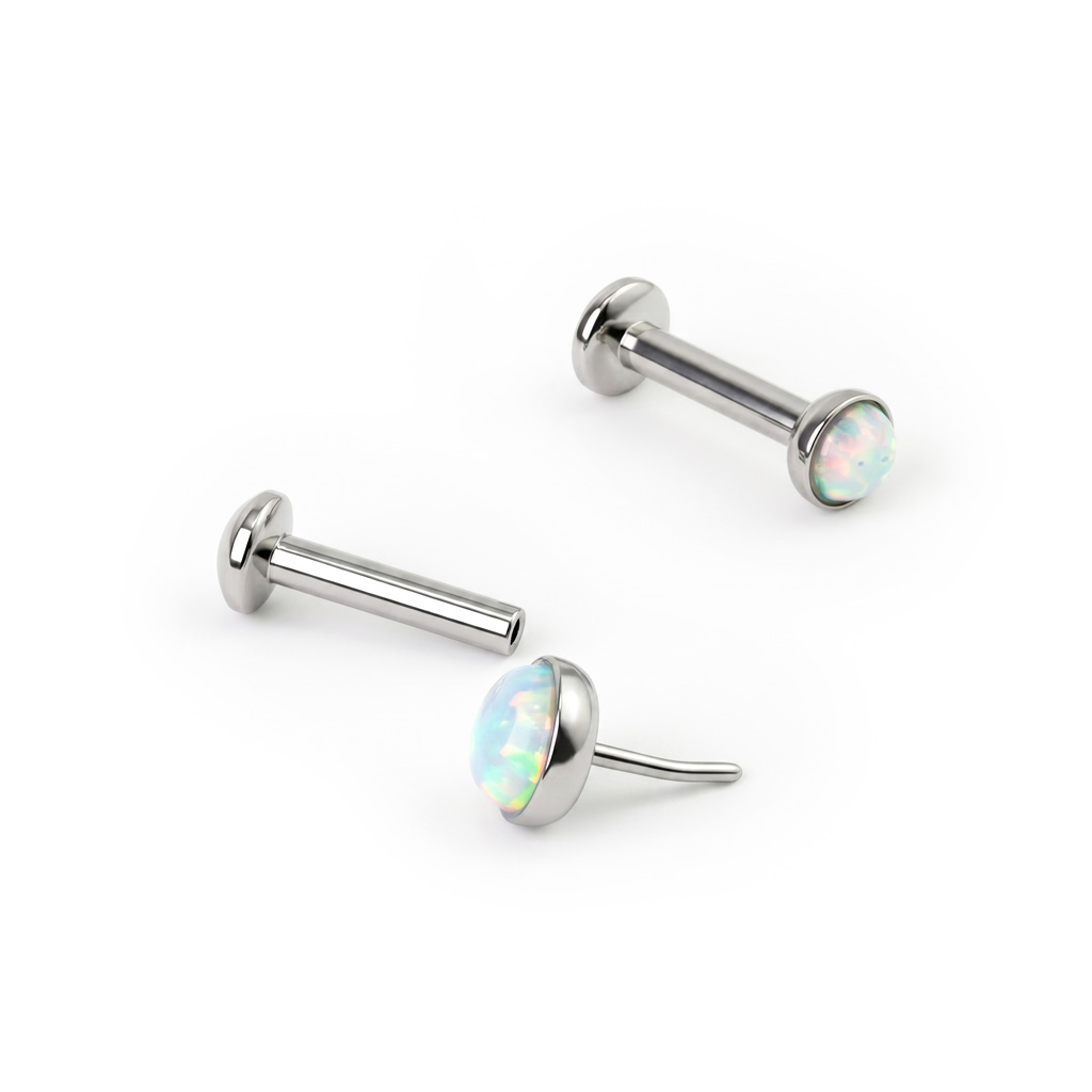 Labret de encaixe com opala