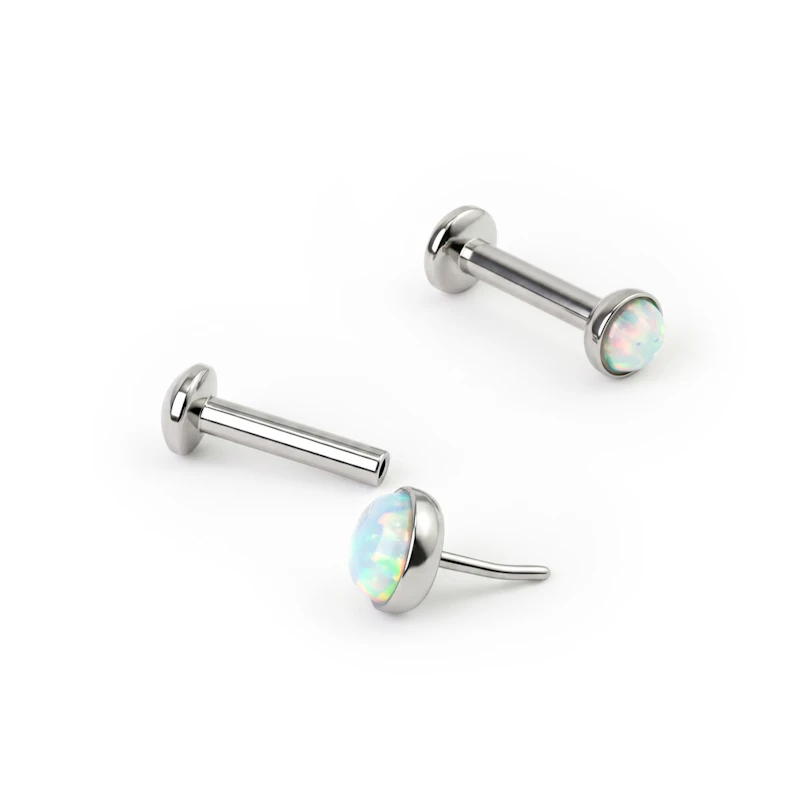 Labret de encaixe com opala