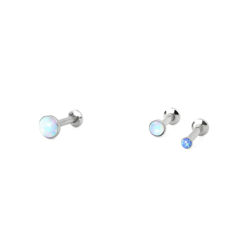 Labret de encaixe com opala
