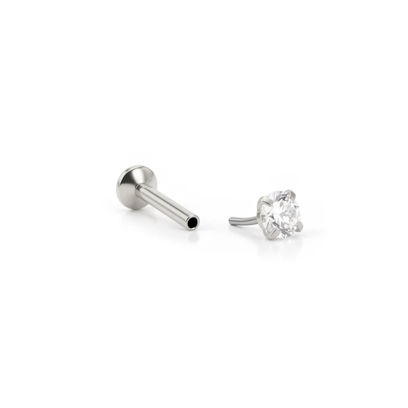 Labret de encaixe com pedra no topo