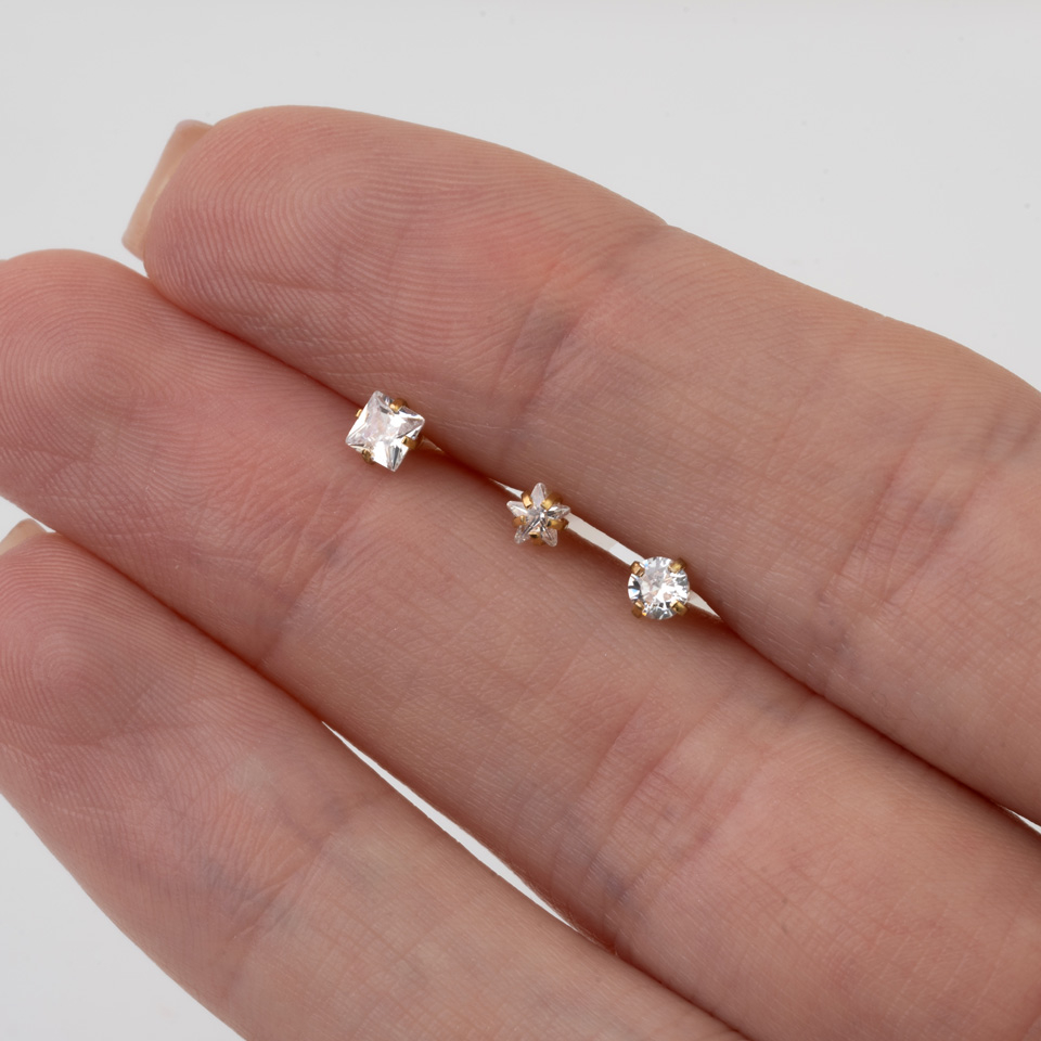Labret Pressão em PTFE com conjunto de pedras