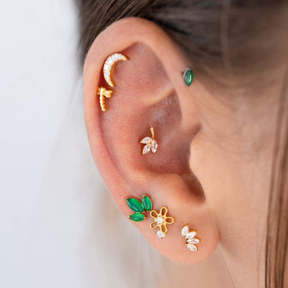 Labret de libelinha em titânio