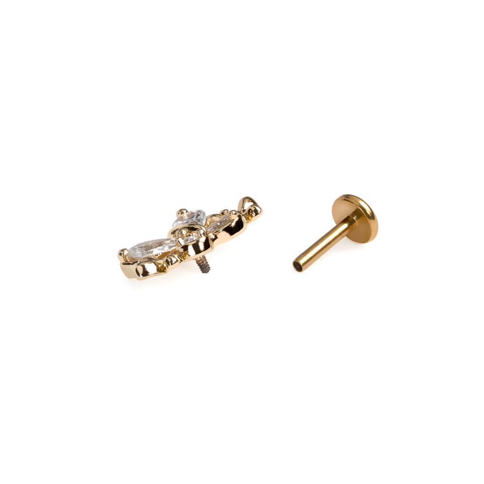Labret com três borboletas