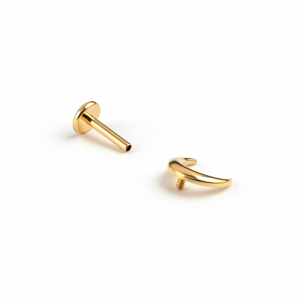 Labret com quarto decrescente em titânio