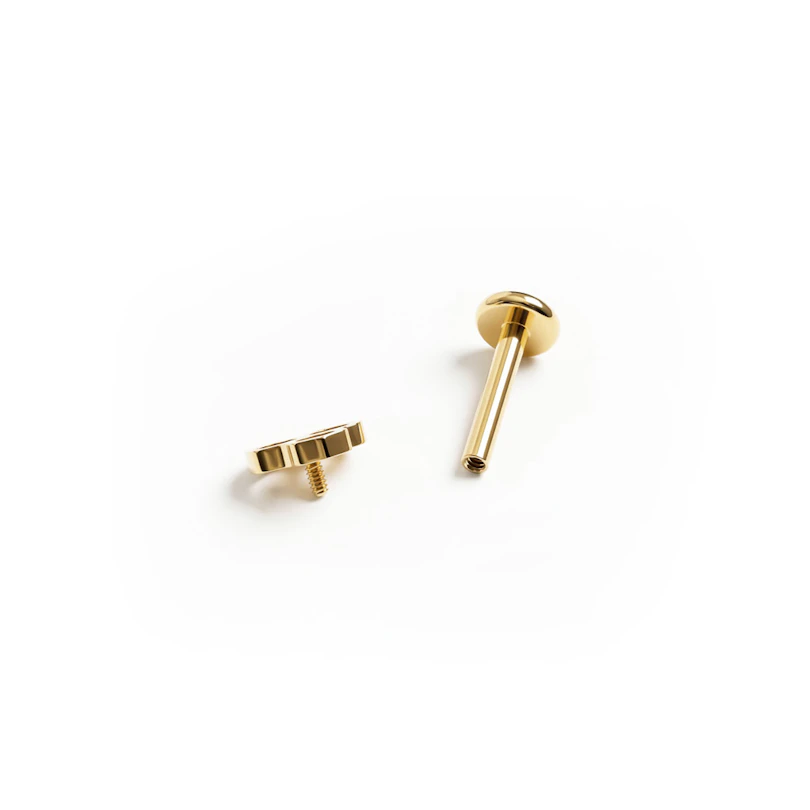 Labret em titânio com favos de mel