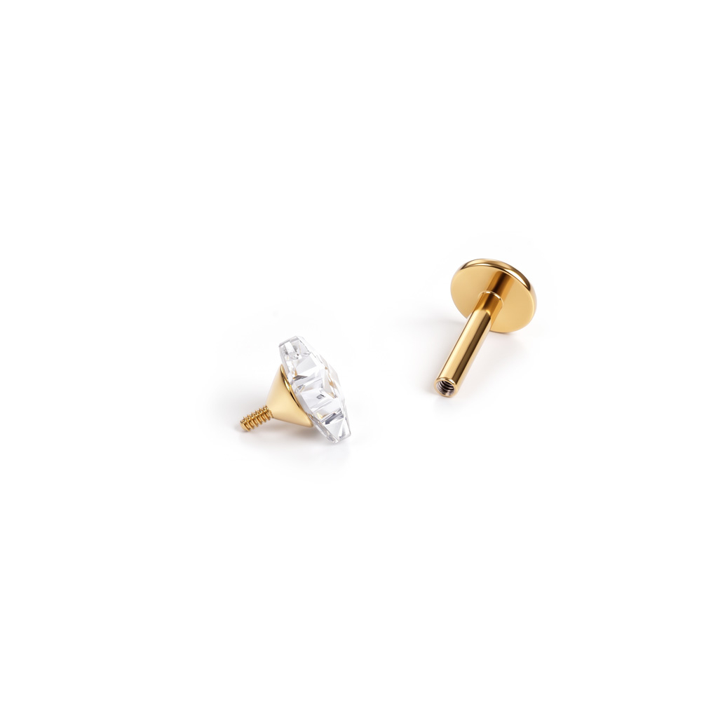 Labret com estrela de pedra