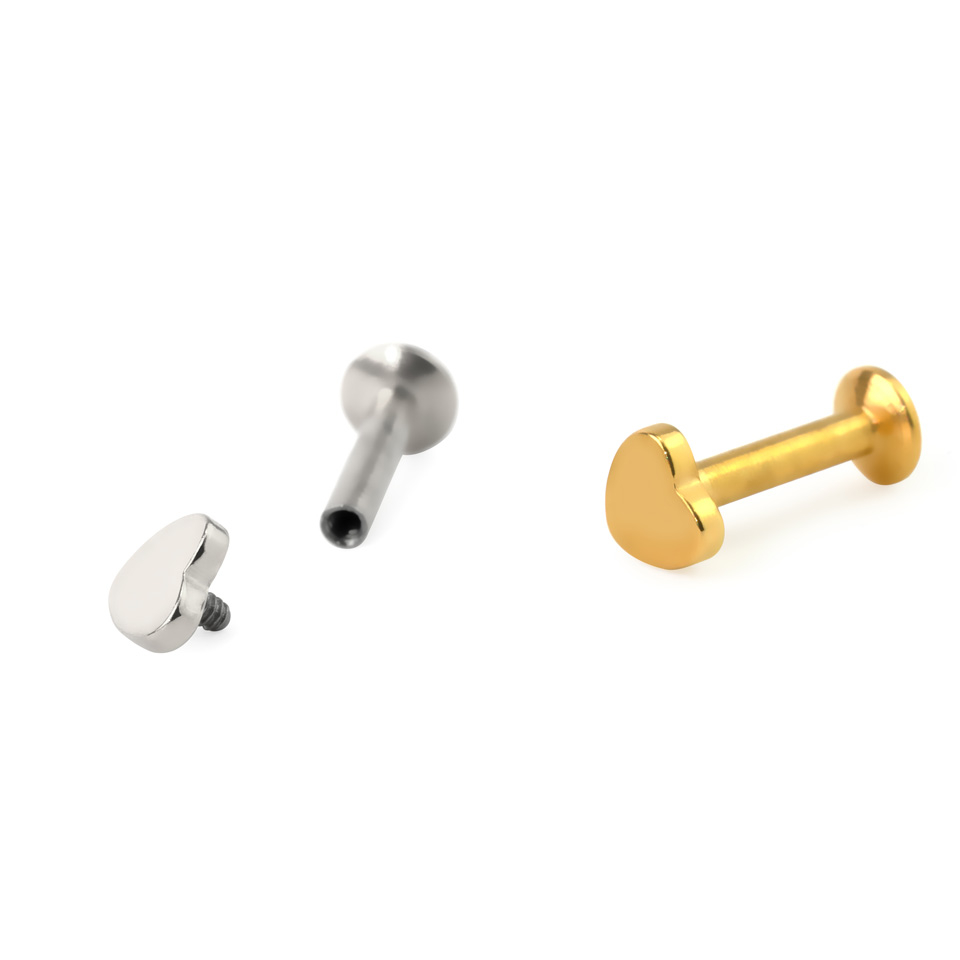 Labret com design de coração