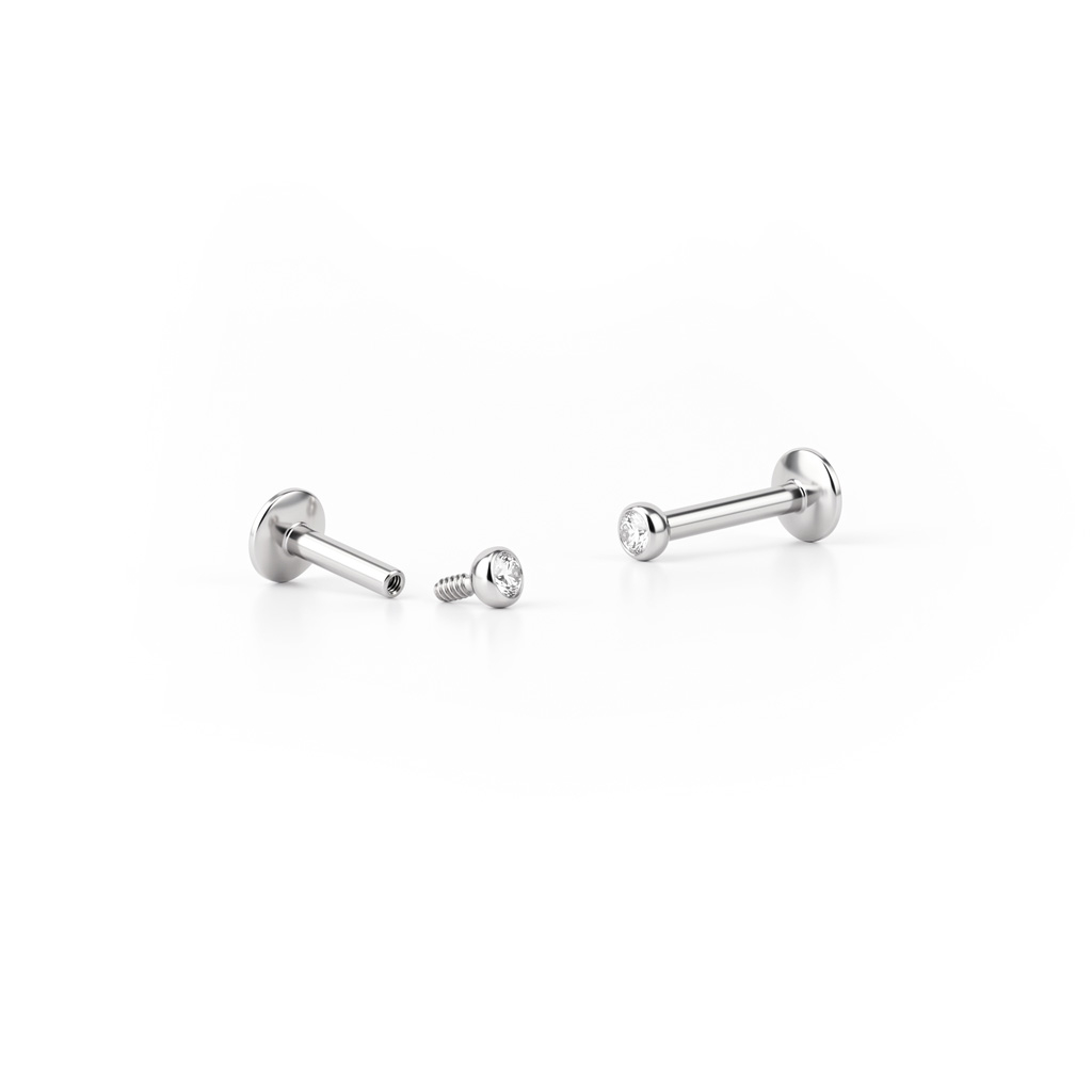 Labret com rosca interna na barra