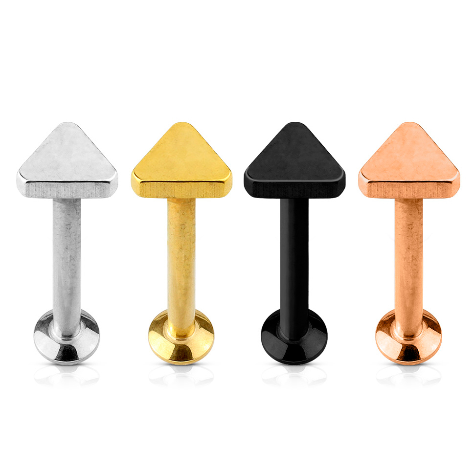 Labret com topo triangular e rosca interna