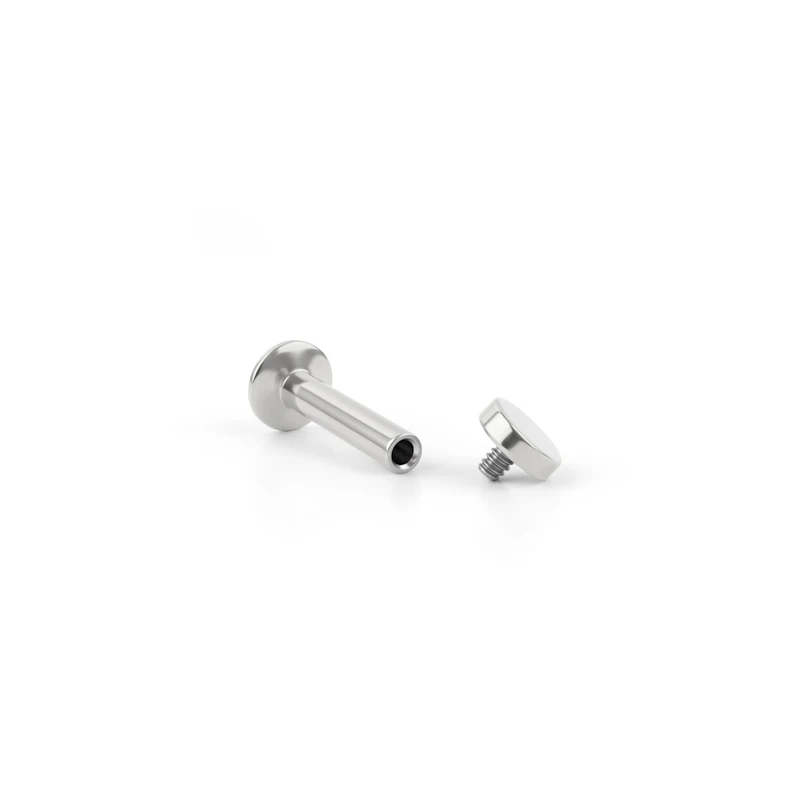 Labret com rosca interna e disco plano
