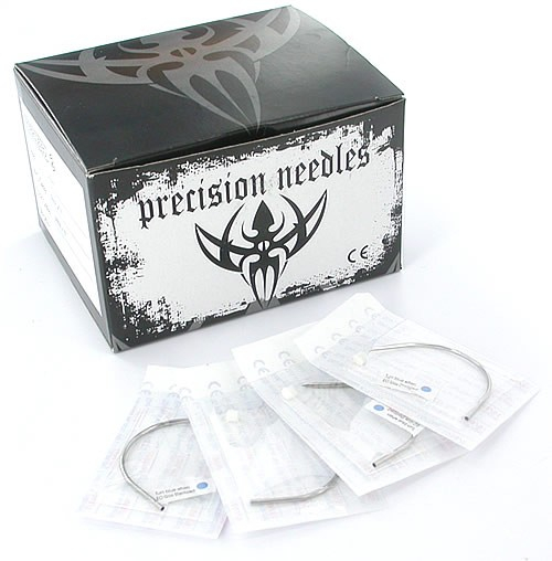 Agulha curva esterilizada para piercings