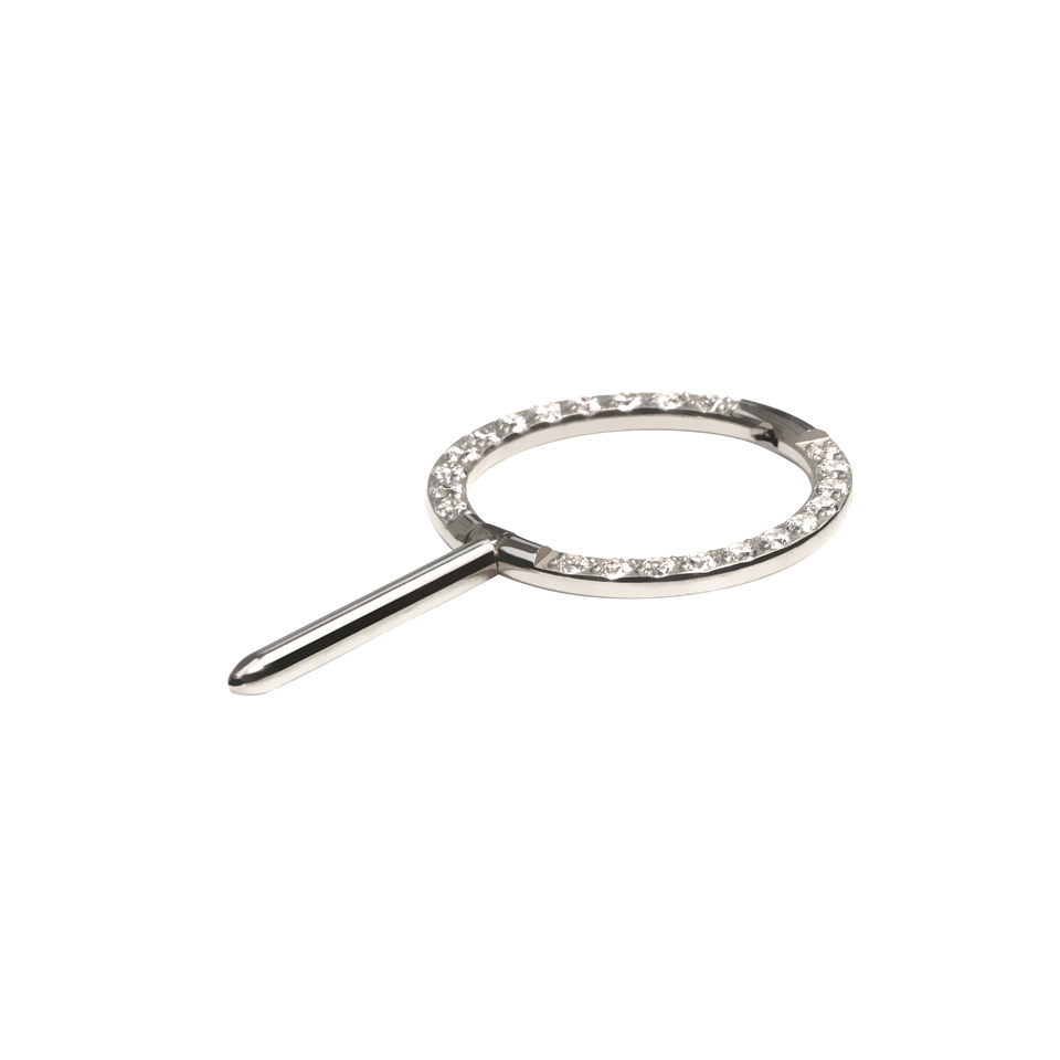 Clicker em titânio para o mamilo com pedras embutidas