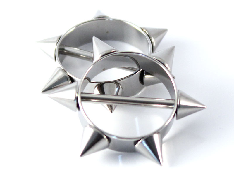Mamilo piercing com picos