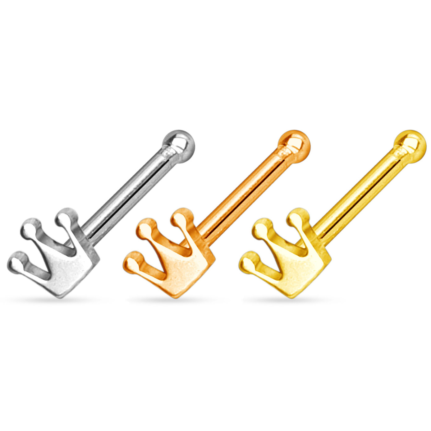 Nariz barra com coroa