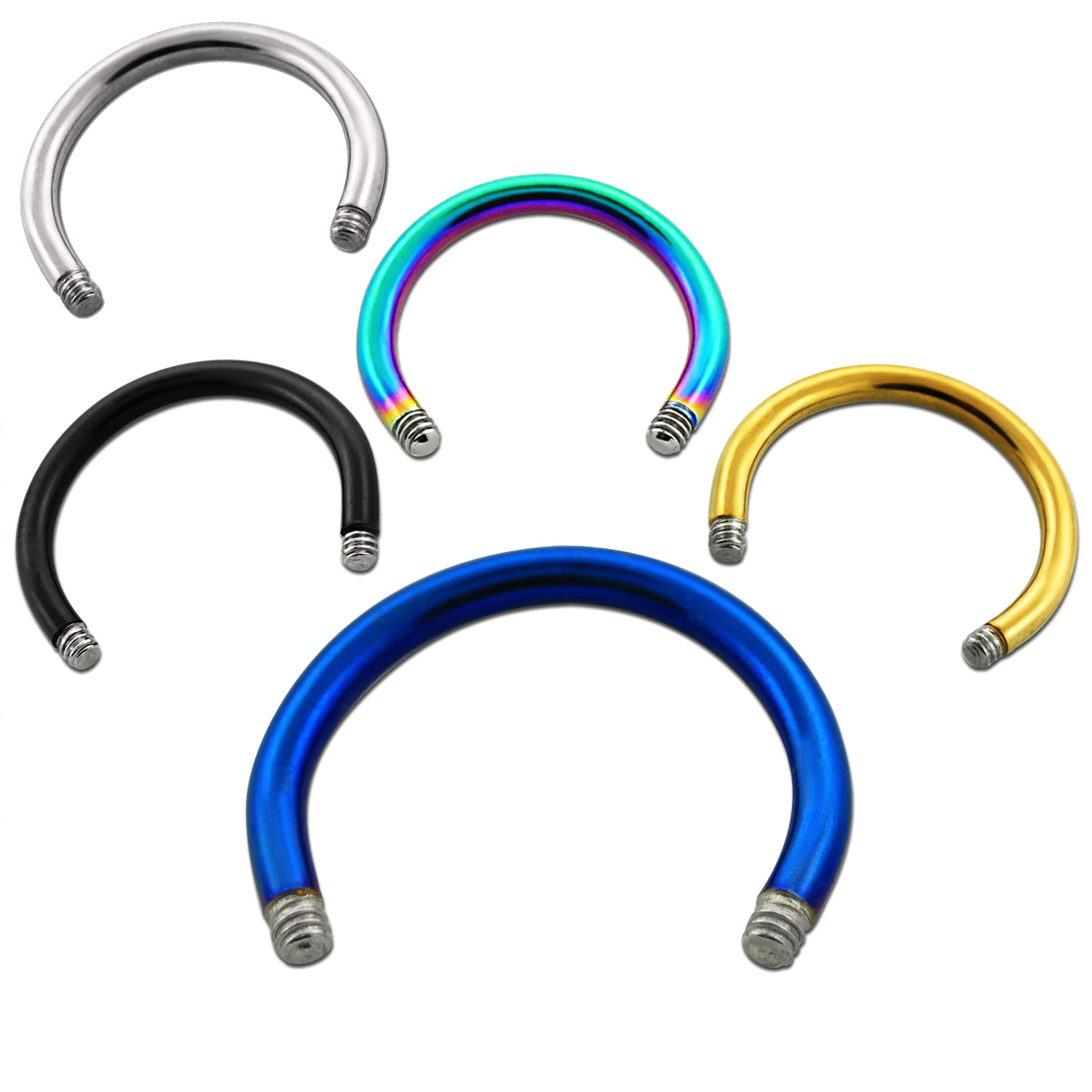 Ferraduras soltas em vários tamanhos