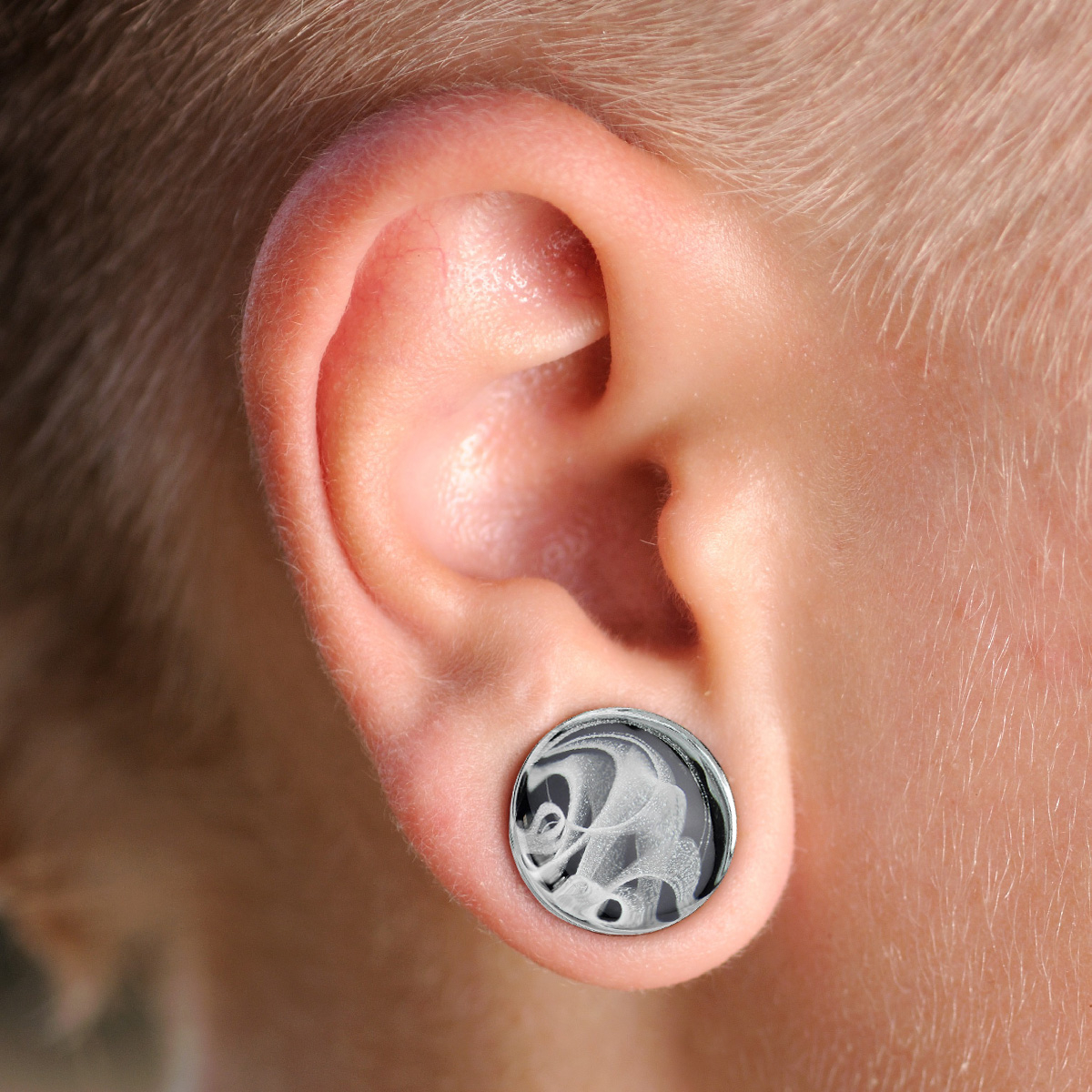 Plug de vidro com desenho de fumo