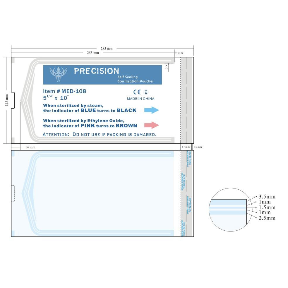 Saco para esterilização auto-selante
