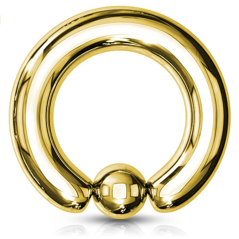 Argola grande banhada a ouro
